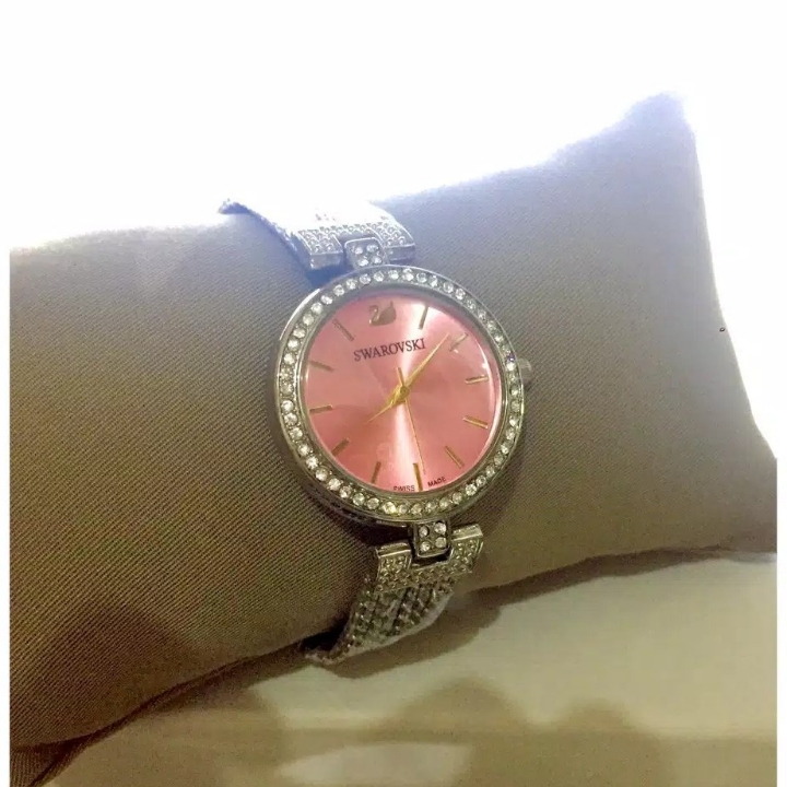 Jam Tangan Swarovski Permata Rosegold Plat Gold