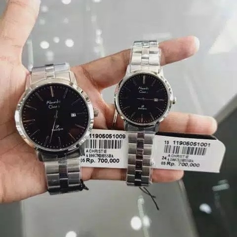 Jamtangan couple Alexandre christie ac1007 Original 100original