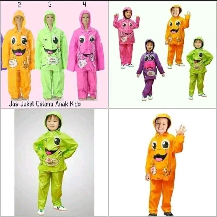 Jas Hujan Jaket Celana Anak Kido