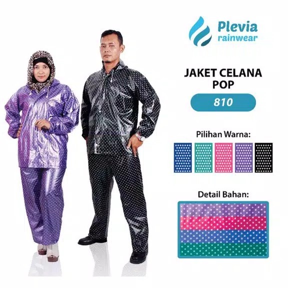 Jas Hujan Plevia Polkadot 1 Stel