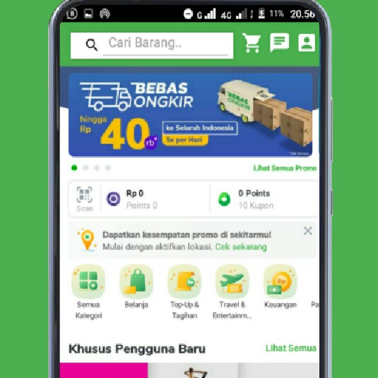 Jasa Desain Apk Ala Tokopedia Plus Menu Ppob