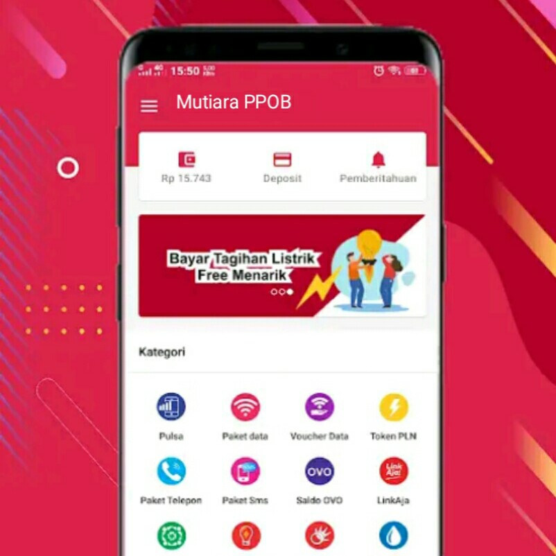 Jasa Desain Apk Pulsa Dan PPOB Full