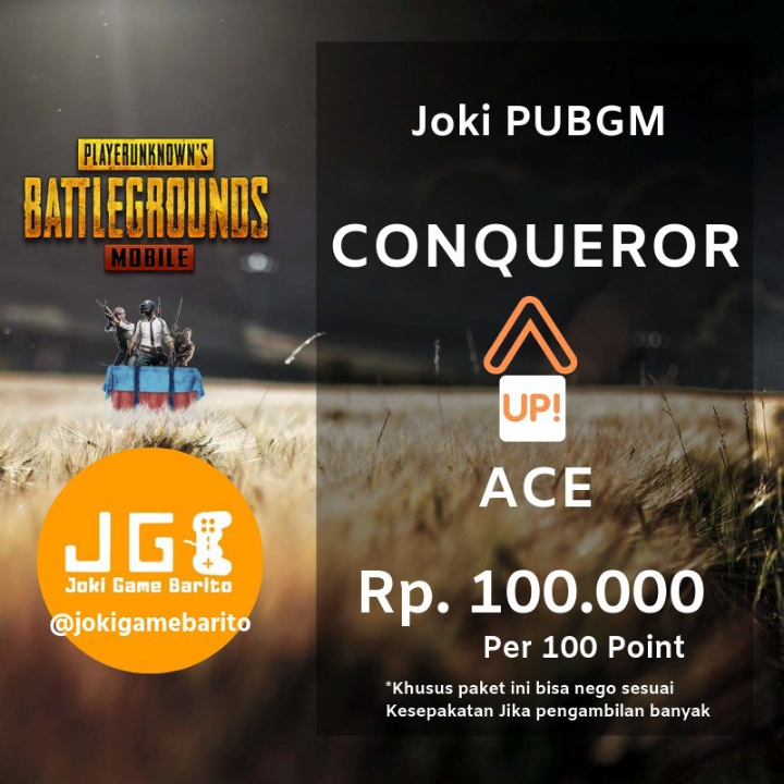 Jasa Joki Game PUBG Ace Up Conqueror Diskon 20rb