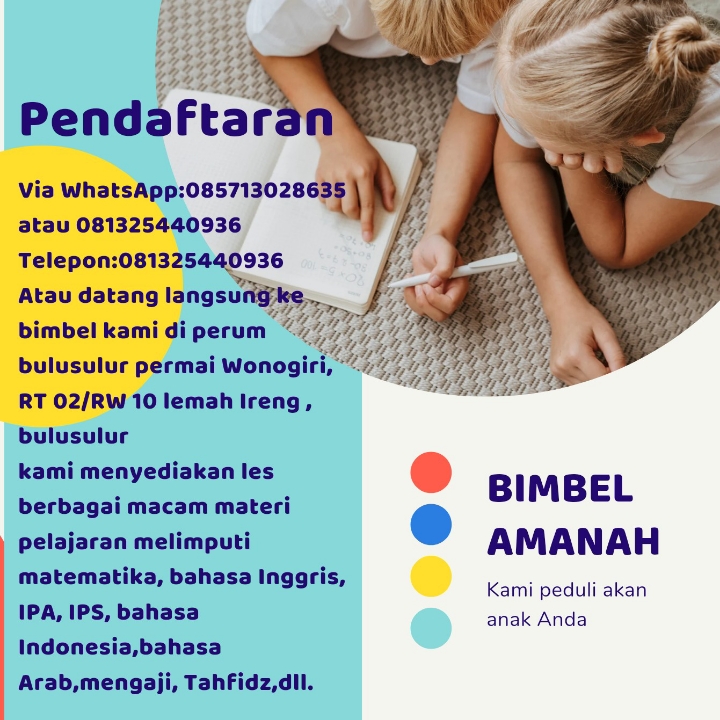 Jasa Les Privat Bimbel Amanah