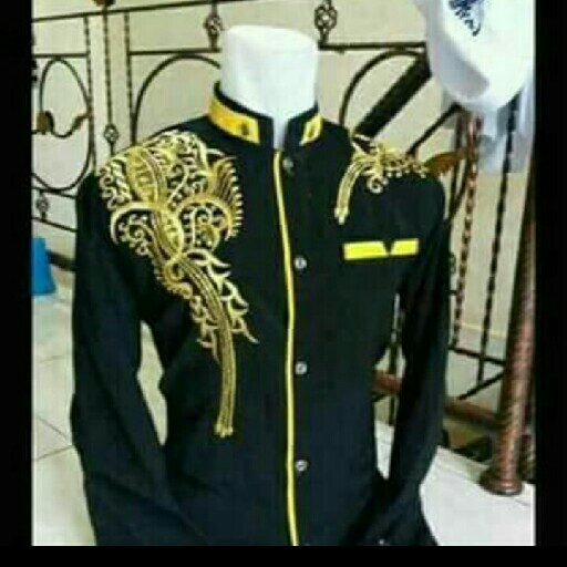 Jasko Hitam Bordir Kuning