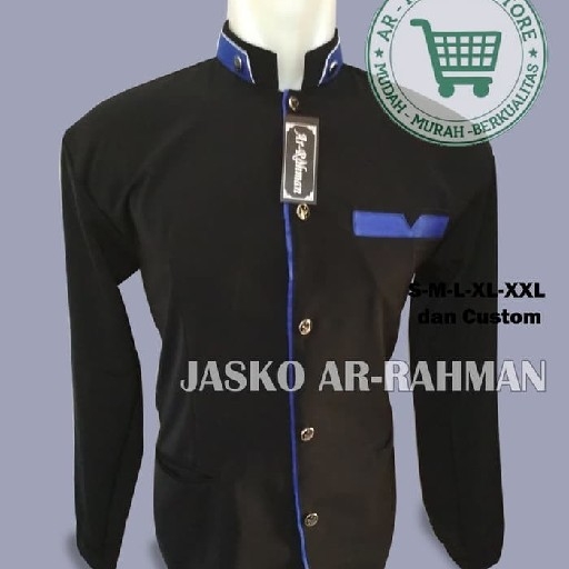 Jasko Hitam Polos List Biru