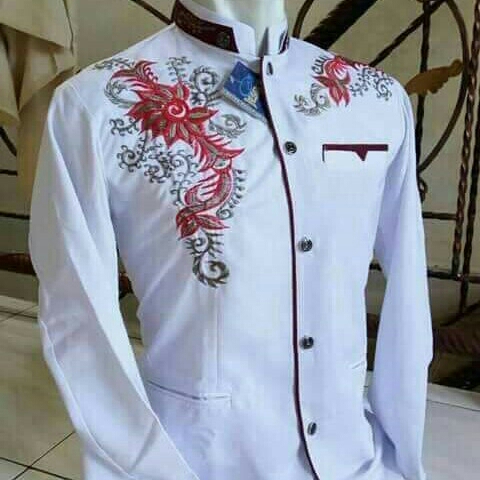 Jasko Putih motif Mawar