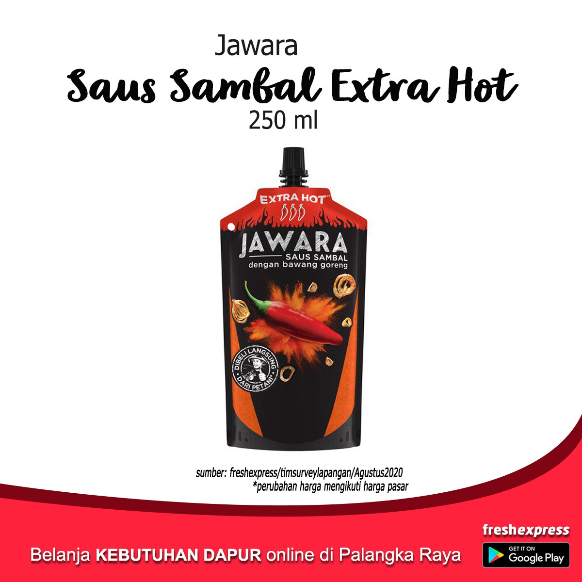 Jawara Saus Sambal Extra Hot 250 Ml