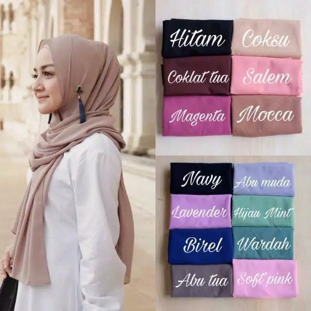 Jilbab Pashmina sabyan diamond italiano
