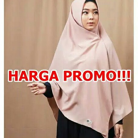 Jilbab Segi Empat Jet Black