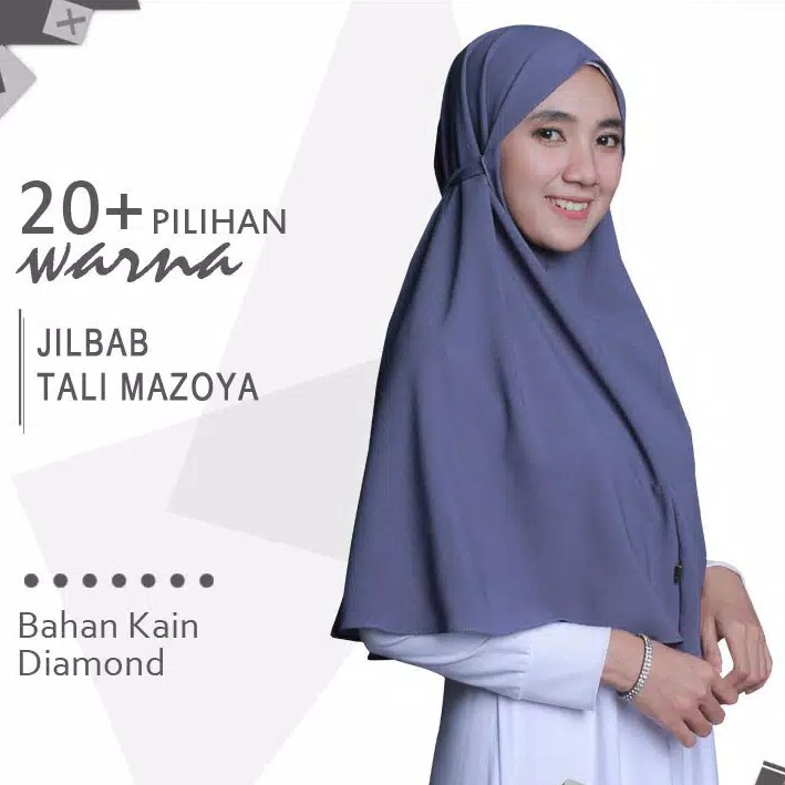 Jilbab Tali Instan Simpel Diamond Crepe Hijab Non Pet