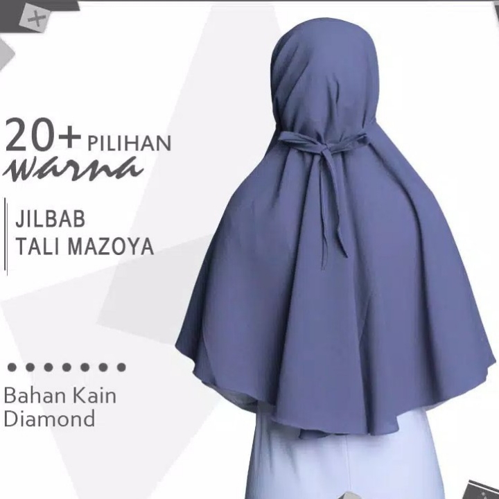 Jilbab Tali Instan Simpel Diamond Crepe Hijab Non Pet 2