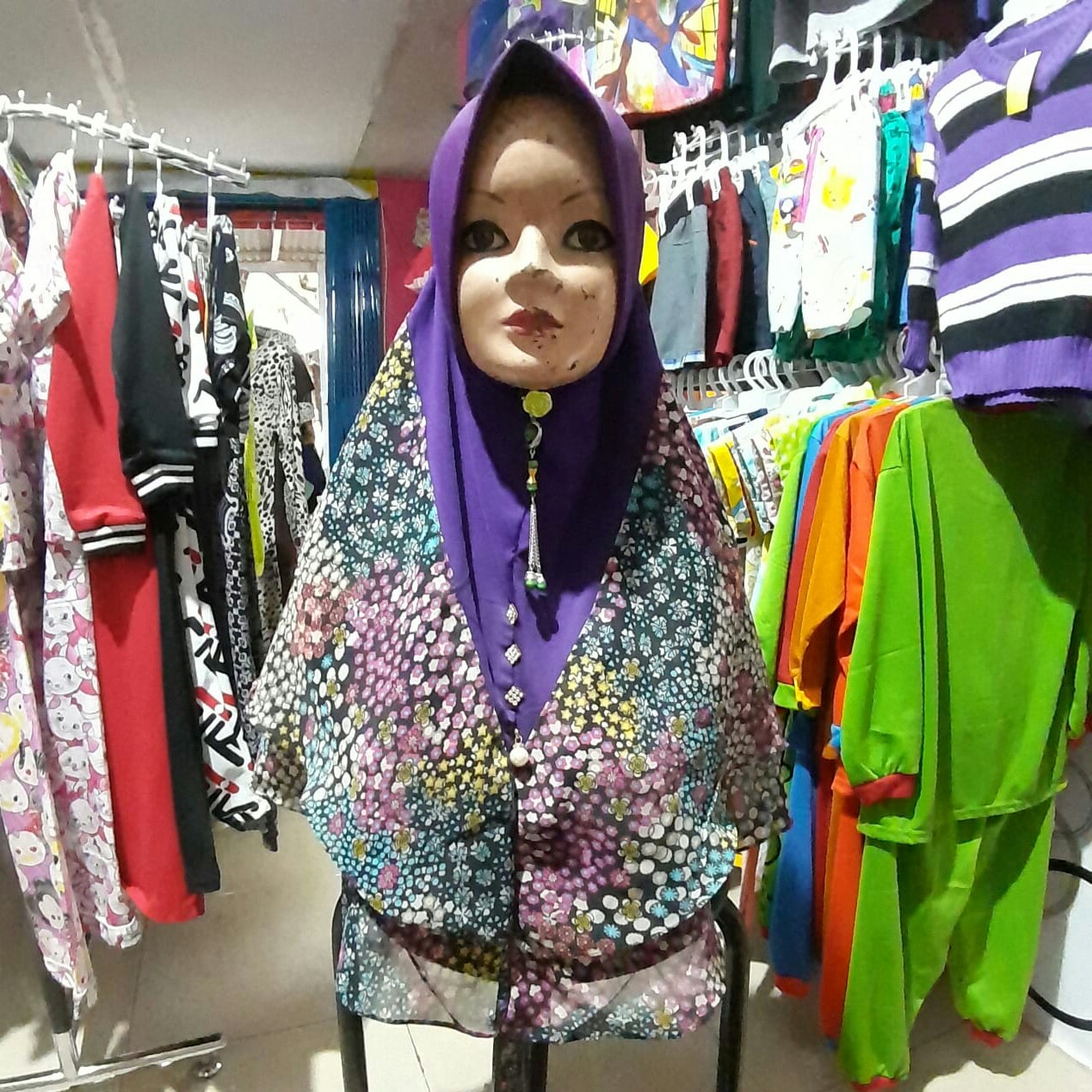 Jilbab Tutul 2 Layer