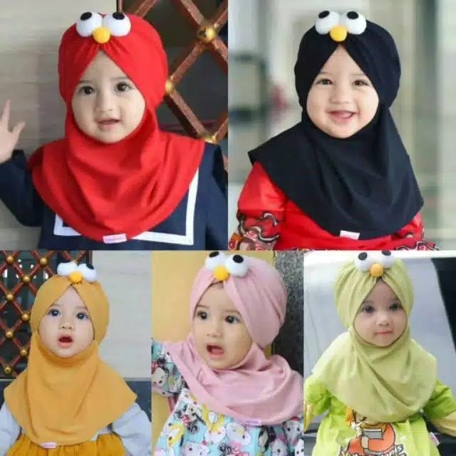 Jilbab anak elmo emoticon