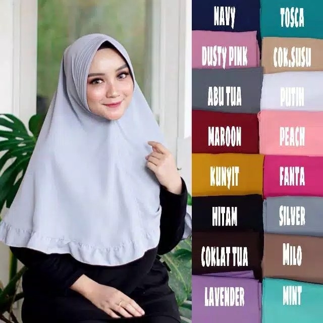 Jilbab instan khimar REMPEL pet khimar remple pet  khimar pet  jilbab