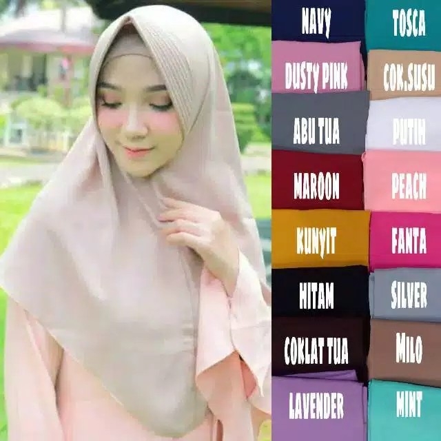 Jilbab khimar pet khimar SIMPEL pet antem  khimar simpel  khimar pet