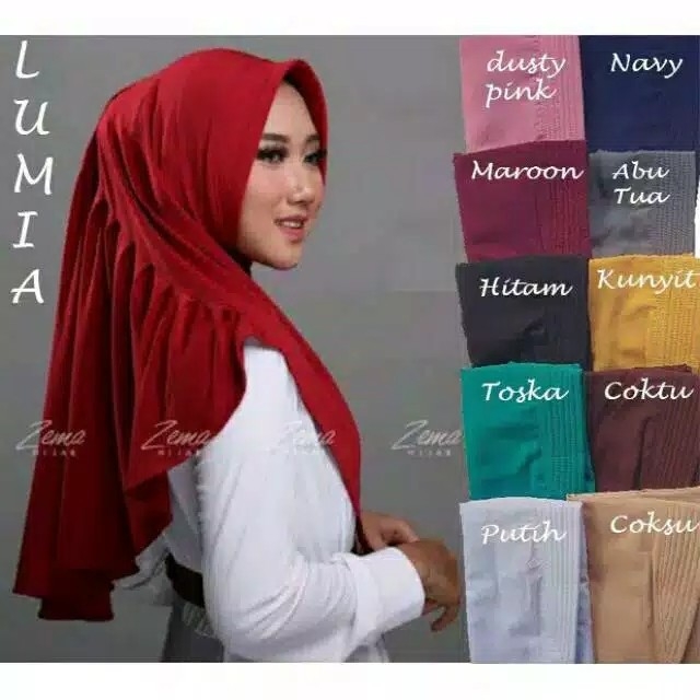 Jilbabhijab instan LUMIA MINI pet antem  jilbab Khimar lumia jumbo p