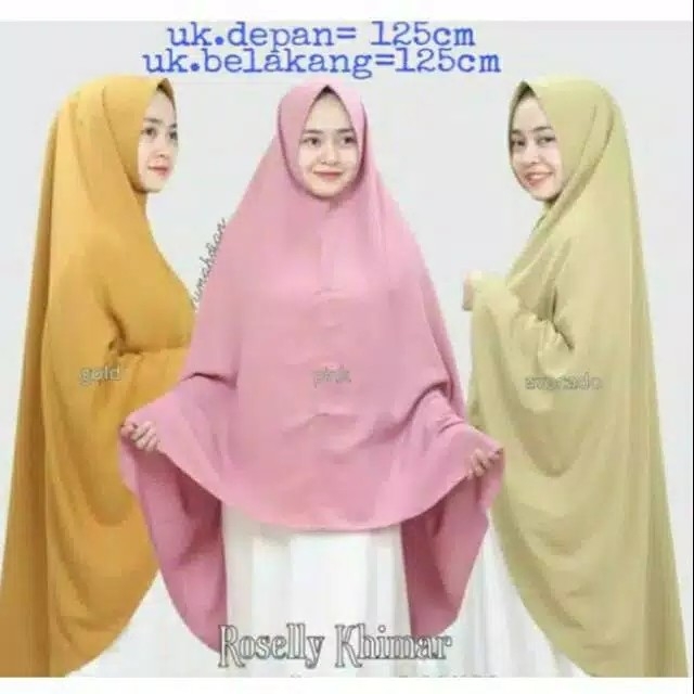 Jilbabhijab syari ROSELLY jumbo non pet XXXLKhimar jumbo jilbab um