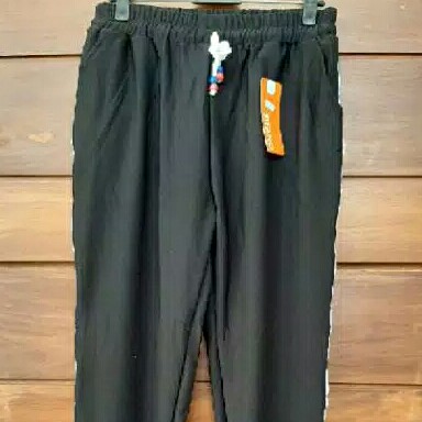 Joger pant wanita celana panjang wanita strip jogger korea scuba 3