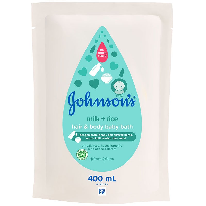 Johnsons Baby Milk Bath Reffil 400Ml