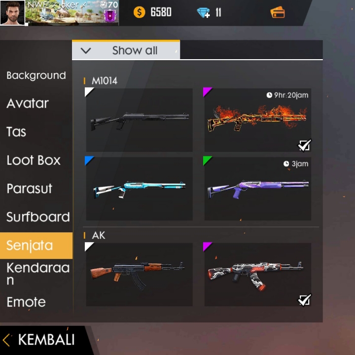 Jual Akun Free Fire 30k 5