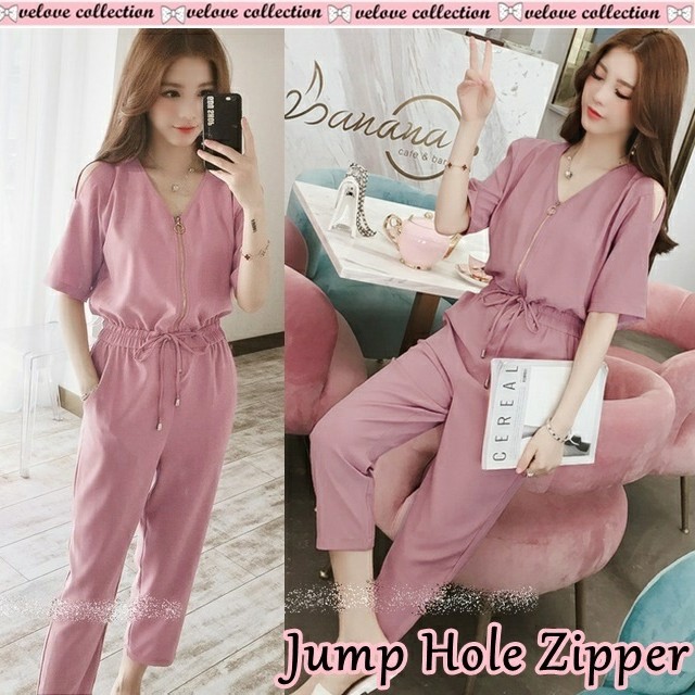 Jump Hole Zipper Dusty