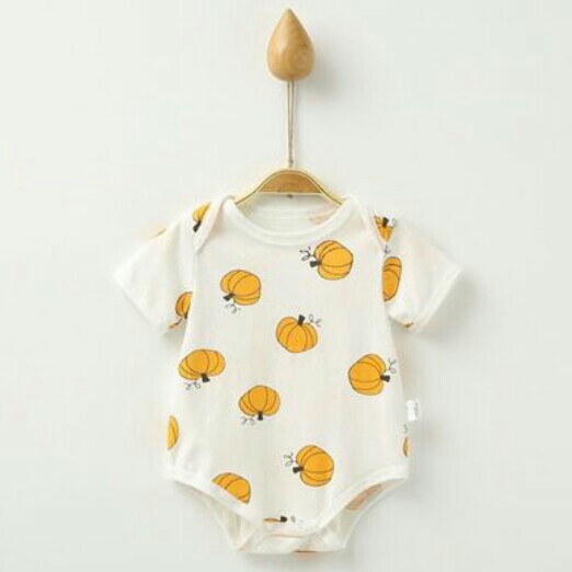 Jumper bayi lengan pendek model kain tipis