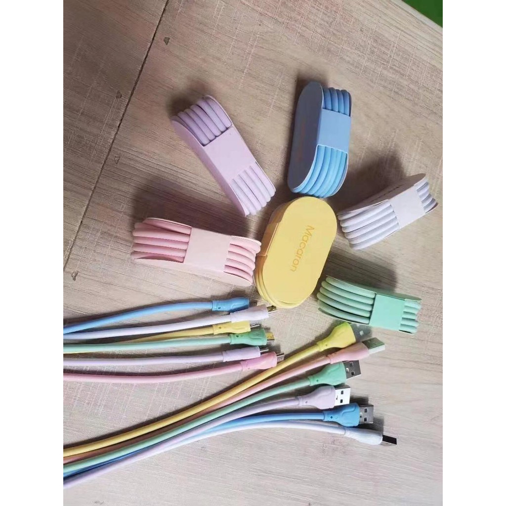 KABEL DATA MACARON TYPE 2A PANJANG 1M - KIT 2