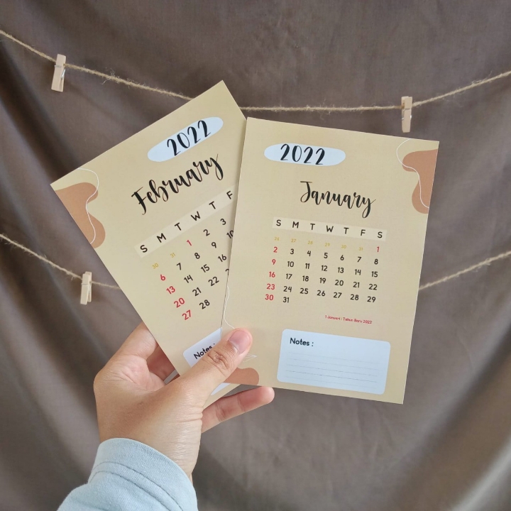 KALENDER 2022 Aesthetic TANPA FOTO