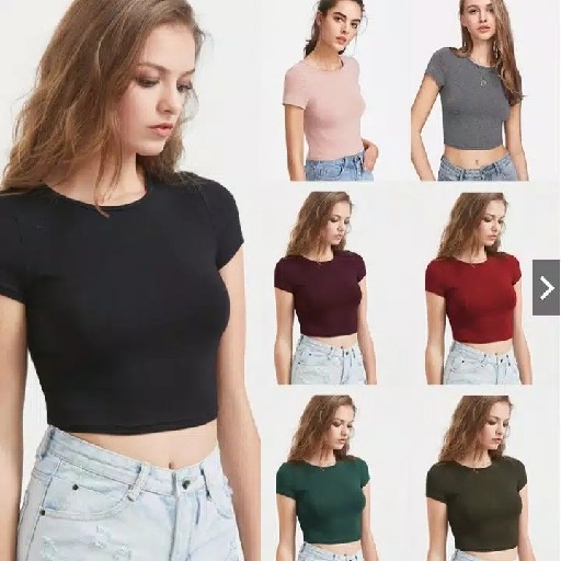 KAOS CROP LENGAN PENDEK