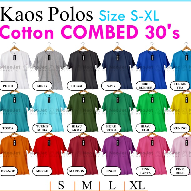 KAOS OBLONG COMBED LENGAN PENDEK SIZE S - 3XL MERK COMBED PER UNIT