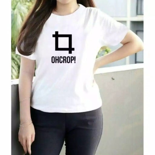 KAOS OH CROP PUTIH