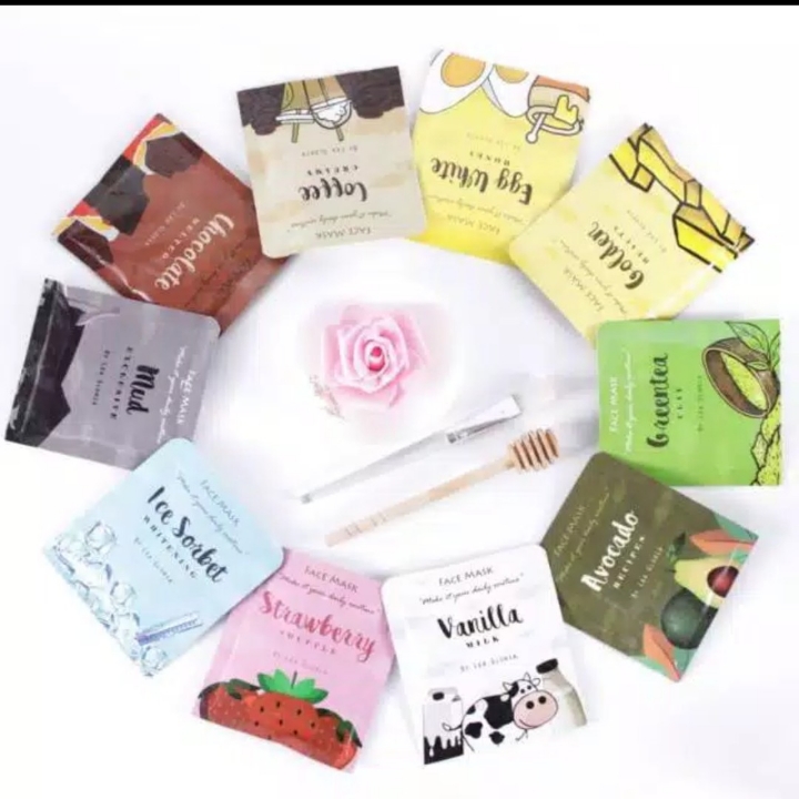 KEMASAN BARU Masker Wajah Lea Gloria 20 Gram Masker Bubuk 10 Varian 2