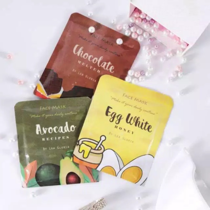 KEMASAN BARU Masker Wajah Lea Gloria 20 Gram Masker Bubuk 10 Varian 3