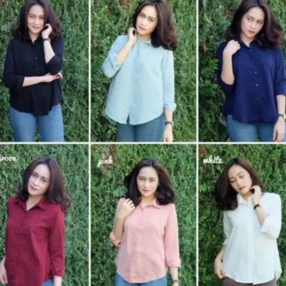 KEMEJA BASIC  kemeja dian  comfy skolder  KEM BASIC
