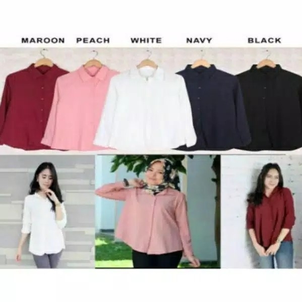 KEMEJA BASIC  kemeja dian  comfy skolder  KEM BASIC 3