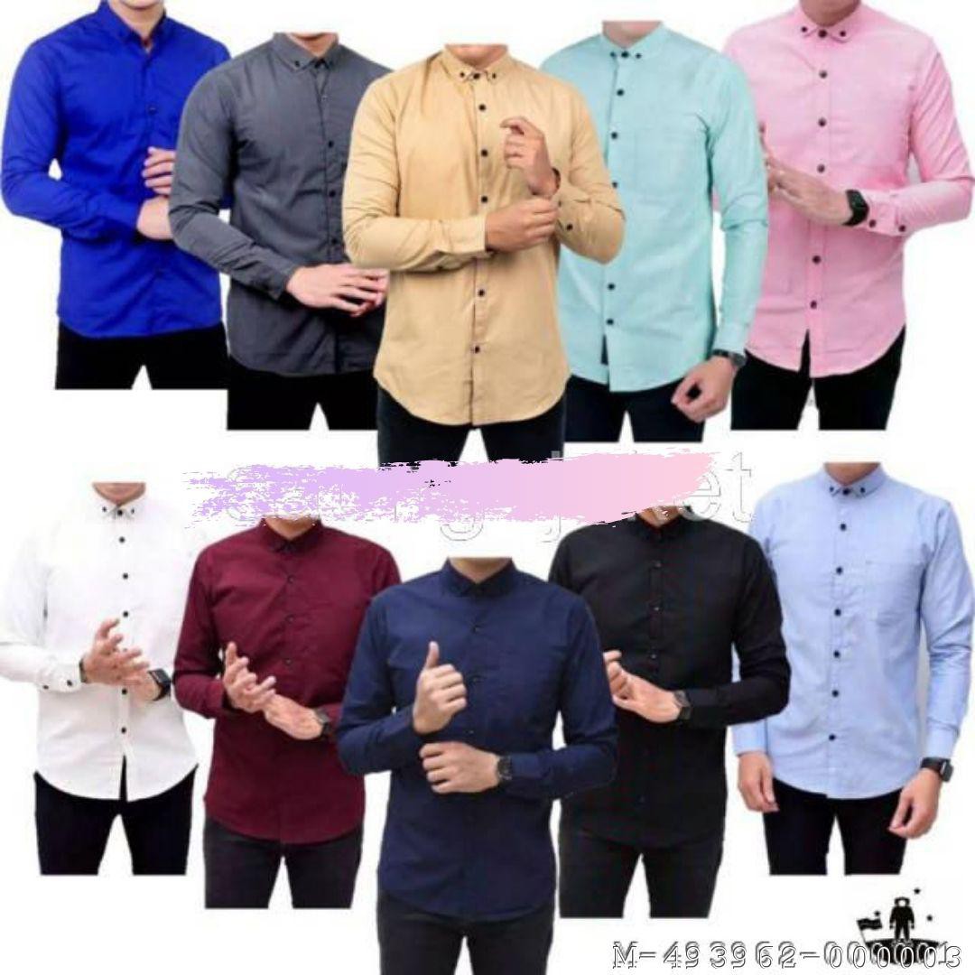 KEMEJA POLOS PRIA KATUN