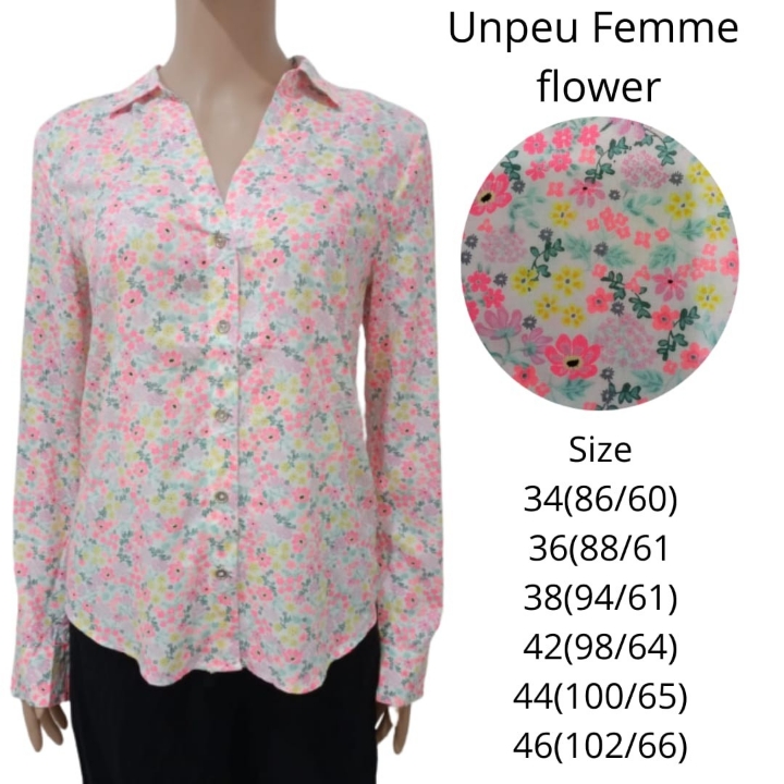 KEMEJA UNPEU FEMME Vneck Flwr