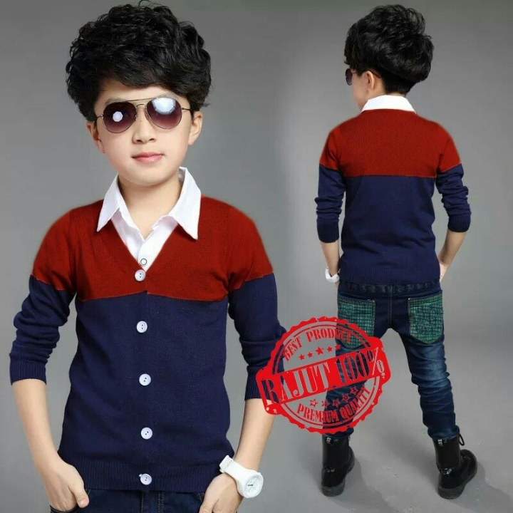 KIDS RAJUT CARDIGAN LORENZA MARUN