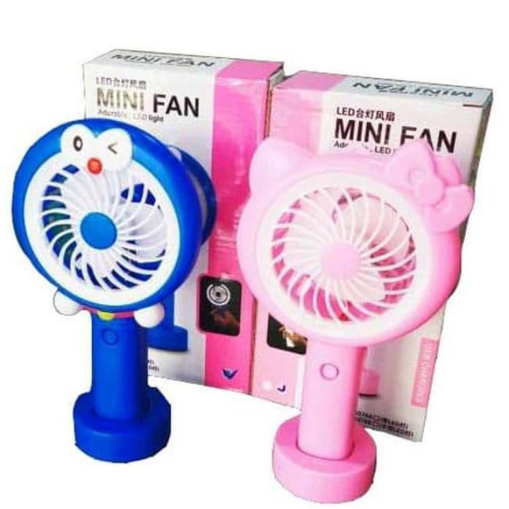KIPAS ANGIN TANGAN KARAKTER  LAMPU LED VXDE-260VariasibiruSilakan 4
