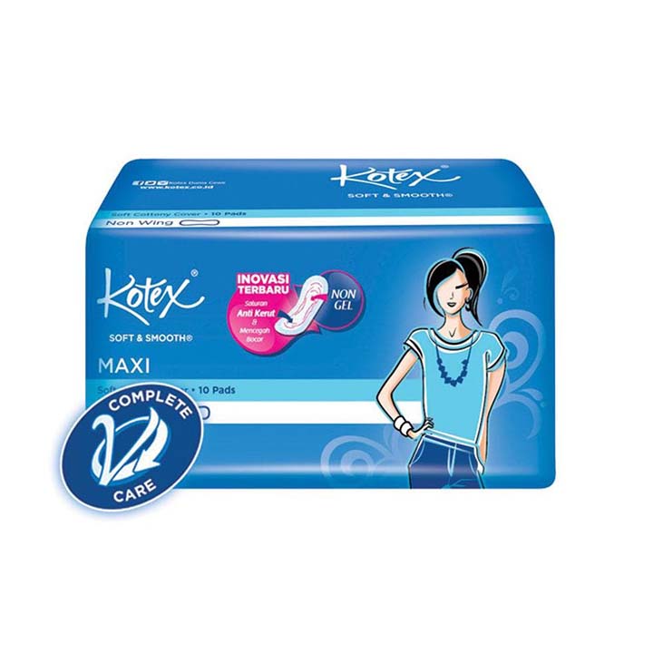 KOTEX SOFT SMOOTH MAXI NON WINGS ISI 10