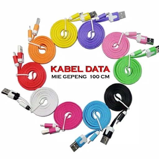 Kabel Data Mi Gepeng Aneka Warna