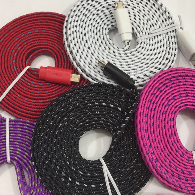 Kabel Data Panjang 3meter Micro USB Model Pipih 2