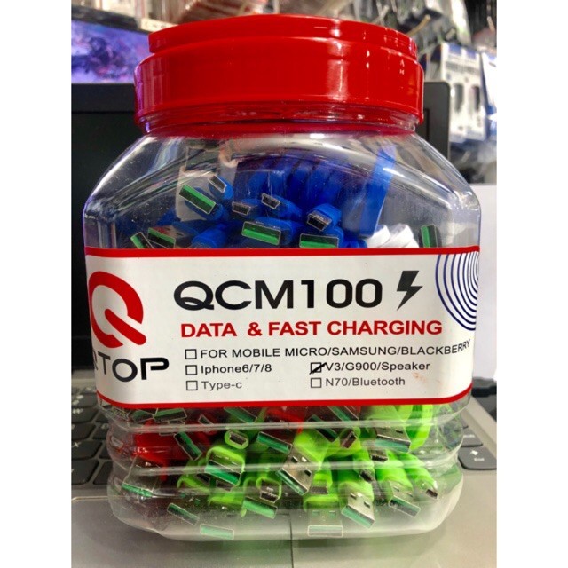 Kabel Data Qtop QCM100 Colokan Speaker Aktif