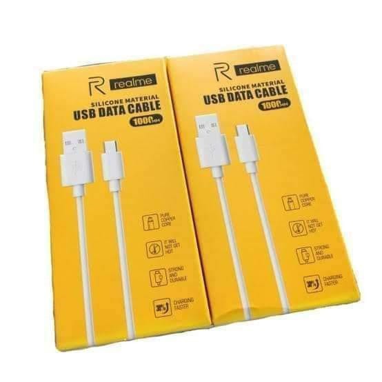 Kabel Data Realme Silicone Meterial Usb Data Cable 100mm