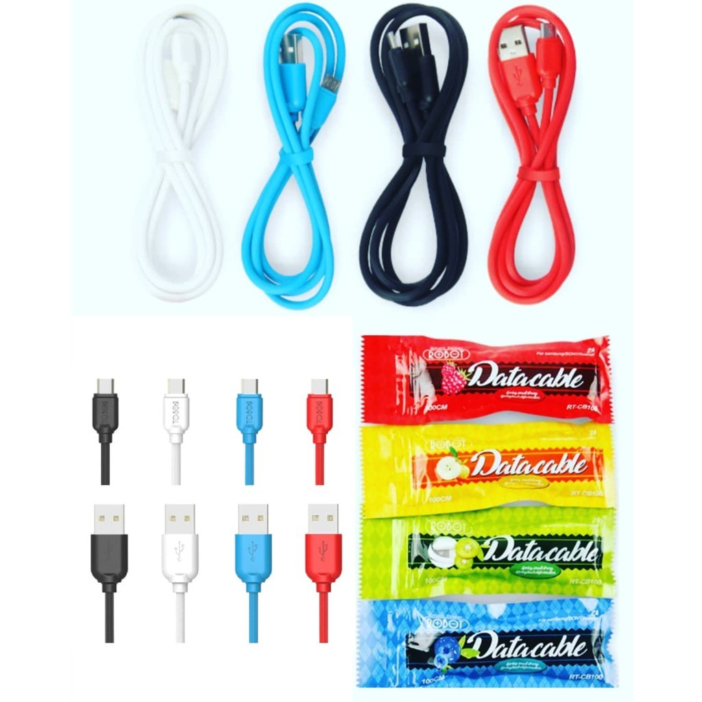 Kabel Data Robot Candy New Model Micro Usb Original 2