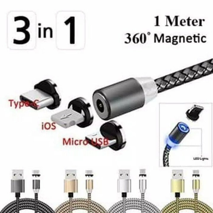 Kabel Data Usb Magnetic 3in1