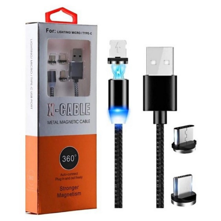 Kabel Data Usb Magnetic 3in1 3