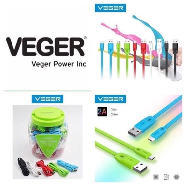 Kabel Data Veger 2A Micro USB Original 1Meter