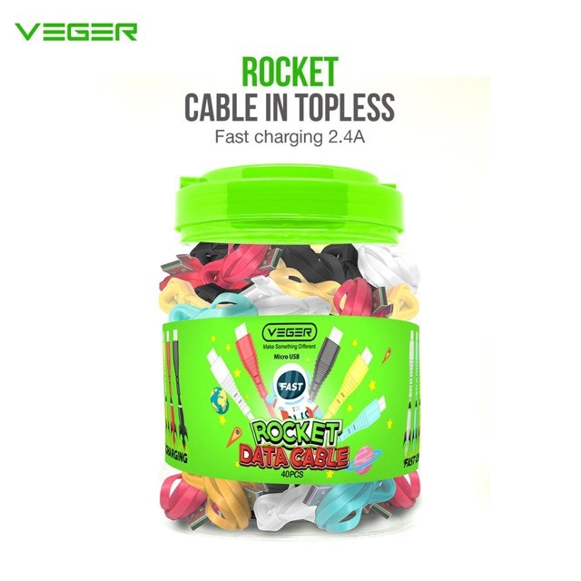 Kabel Data Veger Rocket Fast Charging Micro Usb